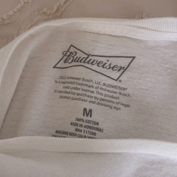 Budweiser Red and Blue Graphic Crop Top - Picture 5 of 5